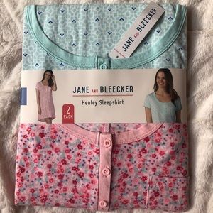 NWT Jane and Bleecker Sleepshirt 2 pack